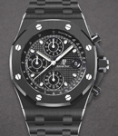Royal Oak Offshore Chronograph 42mm in Black Ceramic on Black Ceramic Bracelet with Black Dial