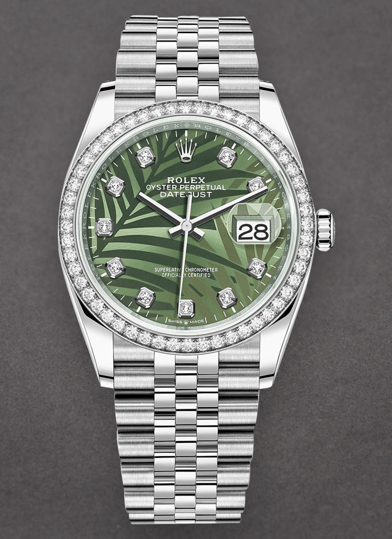 Rolex Unworn Datejust 36mm in Steel with Diamond Bezel