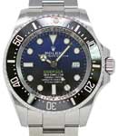 Sea Dweller 44mm in Steel with Black Ceramic Bezel on Oyster Bracelet with Black and Blue Dial