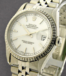 Men's Datejust with Engine Bezel on jubilee Bracelet with Silver Stick Dial