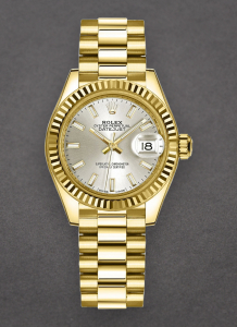 Pre-Owned Rolex 279178 Ladies President in Yellow Gold with Fluted Bezel 279178