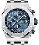 Royal Oak Offshore Chronograph in Steel on Steel Bracelet with Blue Dial