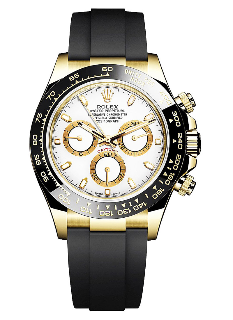 Pre-Owned Rolex Daytona Cosmograph in Yellow Gold with Black Bezel