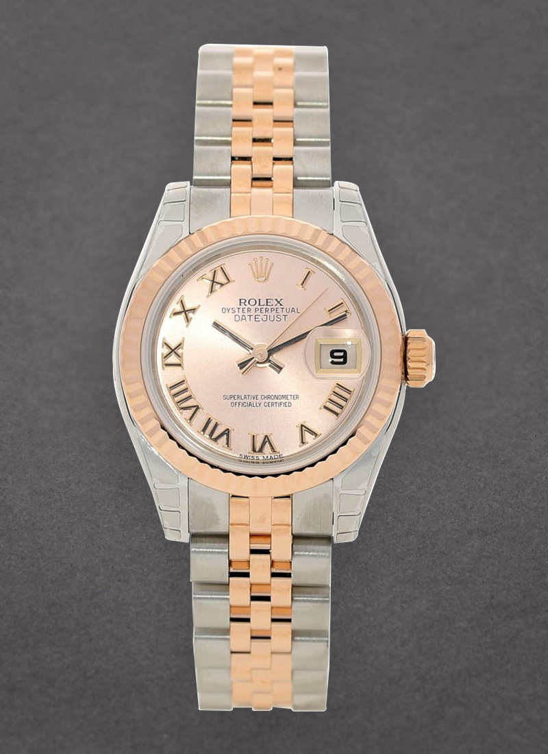 Pre-Owned Rolex Datejust 26mm in Steel and Rose Gold Fluted Bezel