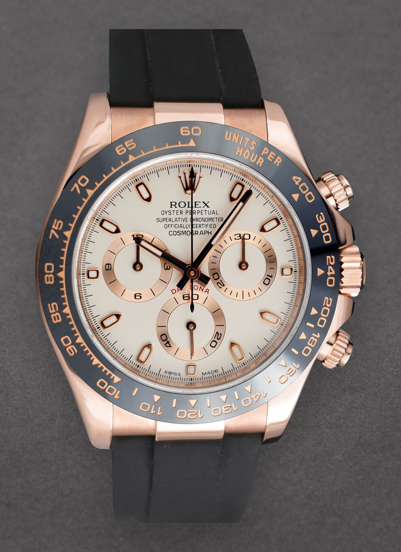 Pre-Owned Rolex Daytona 40mm in Rose Gold with Black Ceramic Bezel 