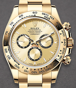 Daytona 40mm in Yellow Gold on Yellow Gold Oyster Bracelet with Champagne Stick Dial