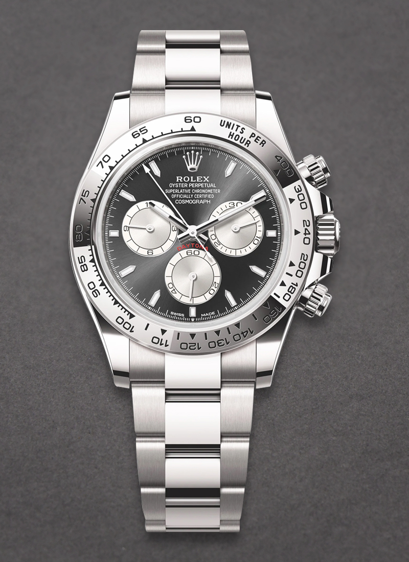 Rolex Unworn Daytona Cosmograph in White Gold with Engraved Bezel