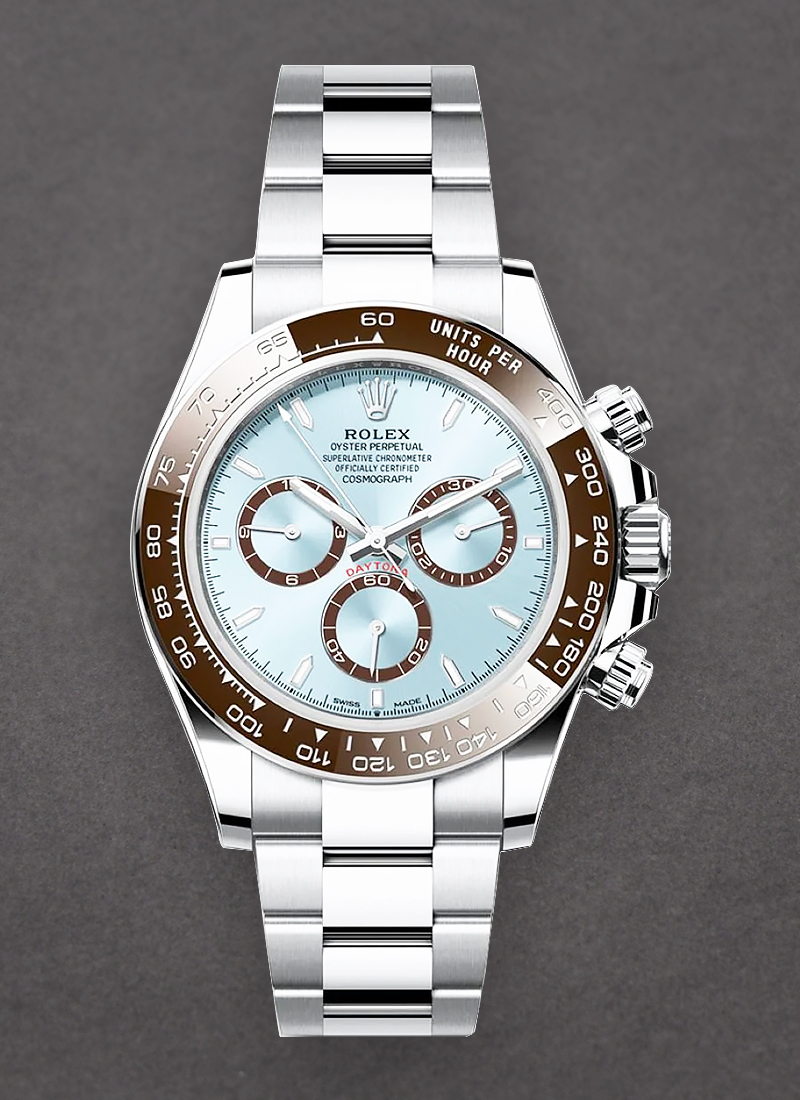 Rolex Unworn Daytona Cosmograph in Platinum with Brown Bezel