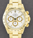 Daytona - Yellow Gold on Oyster Bracelet with White Dial