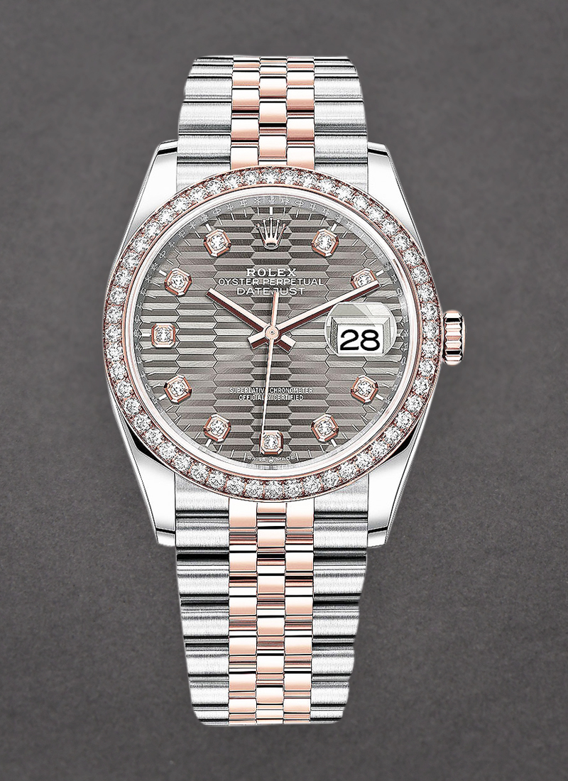 Rolex Unworn Datejust 36mm in Steel with Diamond Bezel