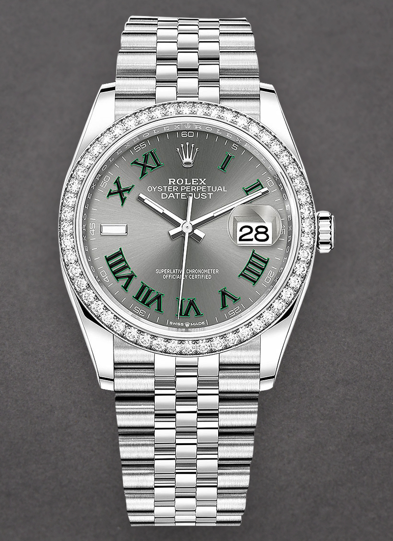 Rolex Unworn Datejust 36mm in Steel with Diamond Bezel