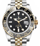 GMT Master II 2-Tone on Jubile Bracelet with Black Dial