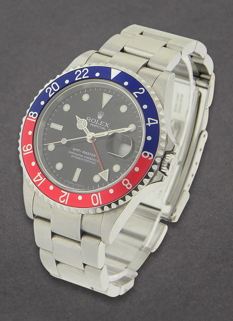 Pre-Owned Rolex GMT-Master II in Steel with Red and Blue Bezel Pepsi