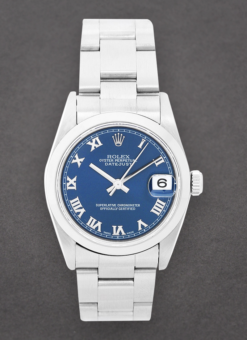 Pre-Owned Rolex Mid Size Datejust 31mm in Steel with Smooth Bezel