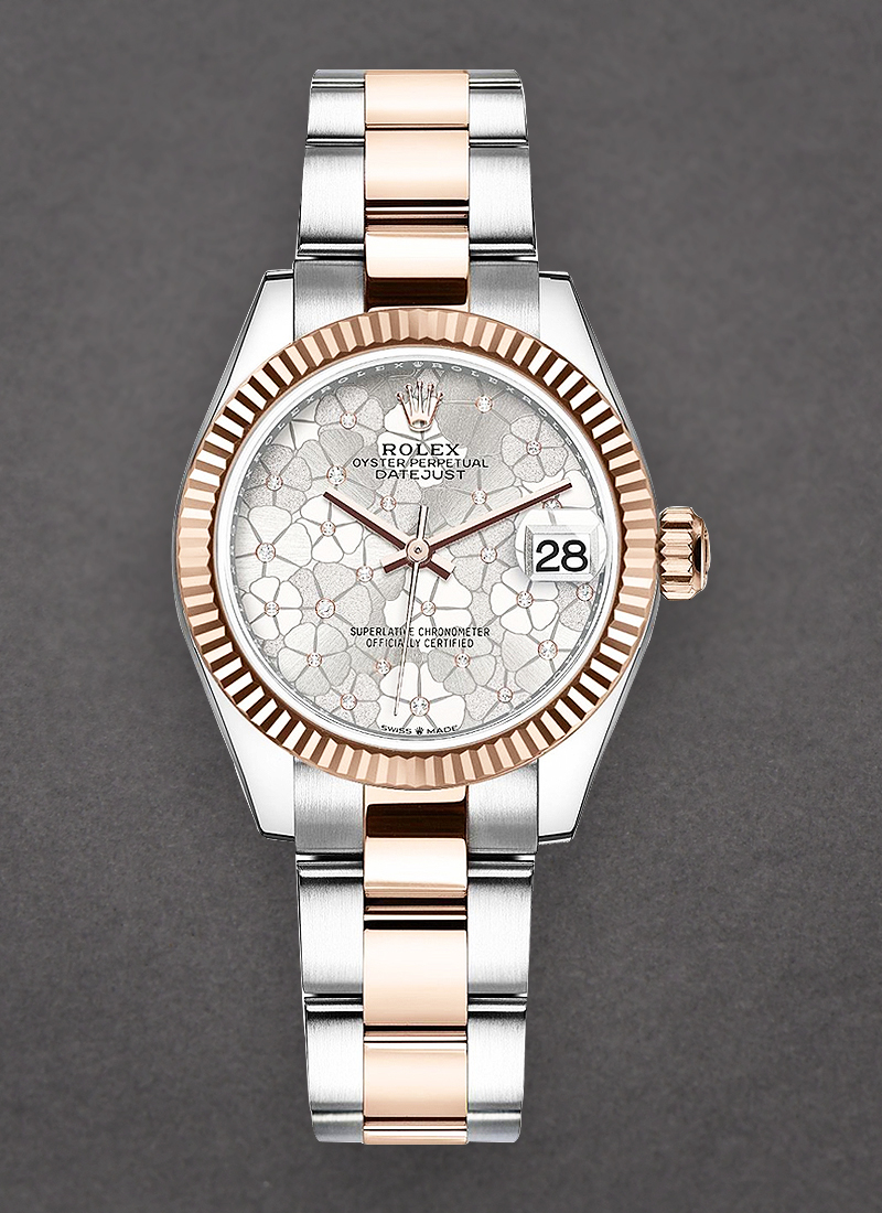 Rolex Unworn Midsize Datejust 31mm in Steel with Rose Gold Fluted Bezel