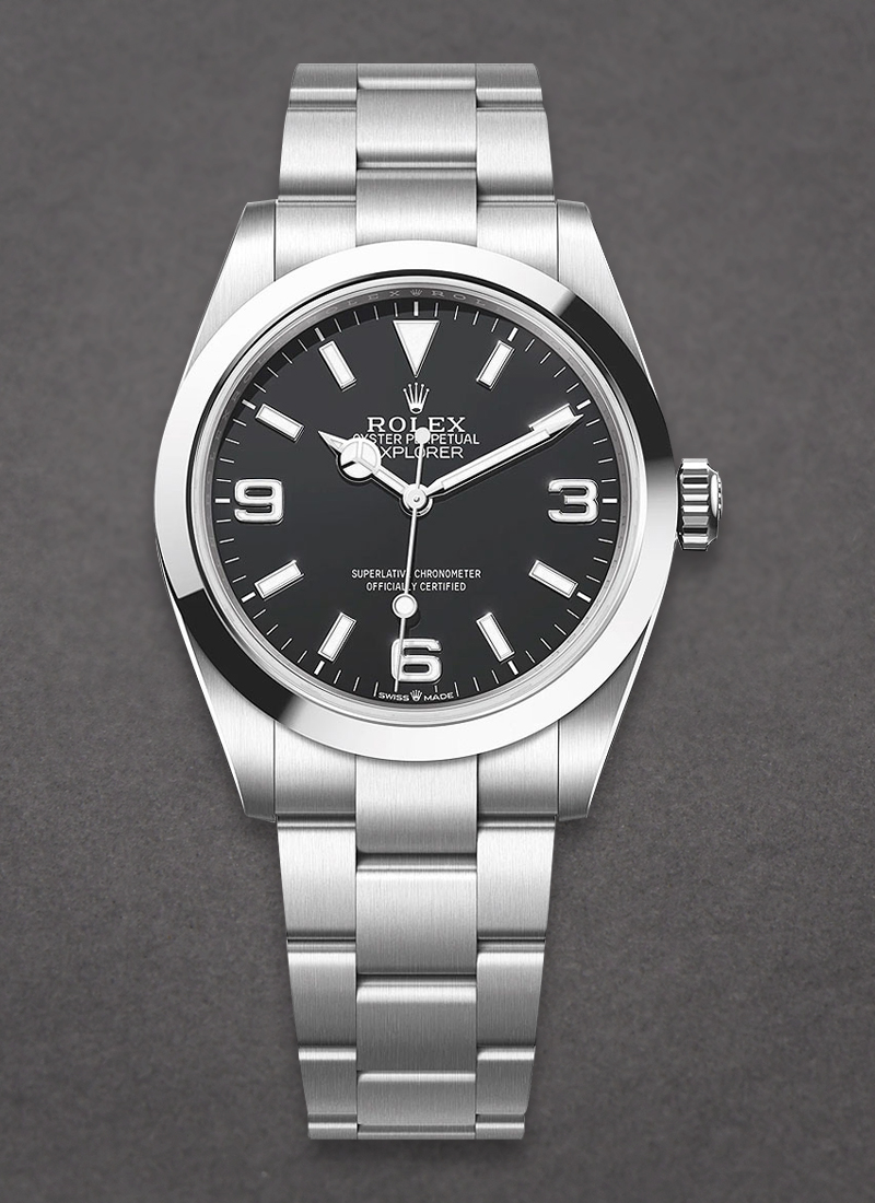 Rolex Unworn Explorer I 40mm in Steel with Smooth Bezel