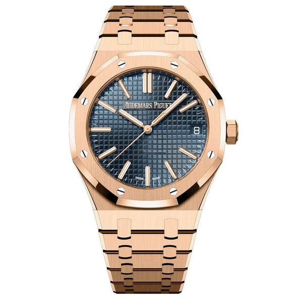 Royal Oak 41mm Automatic in Rose Gold 50th Anniversary on Rose Gold Bracelet with Black Dial