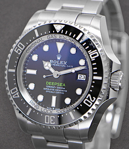 Sea Dweller Deep Sea in Steel with Black Bezel on Oyster Bracelet with Blue Black James Cameron Dial