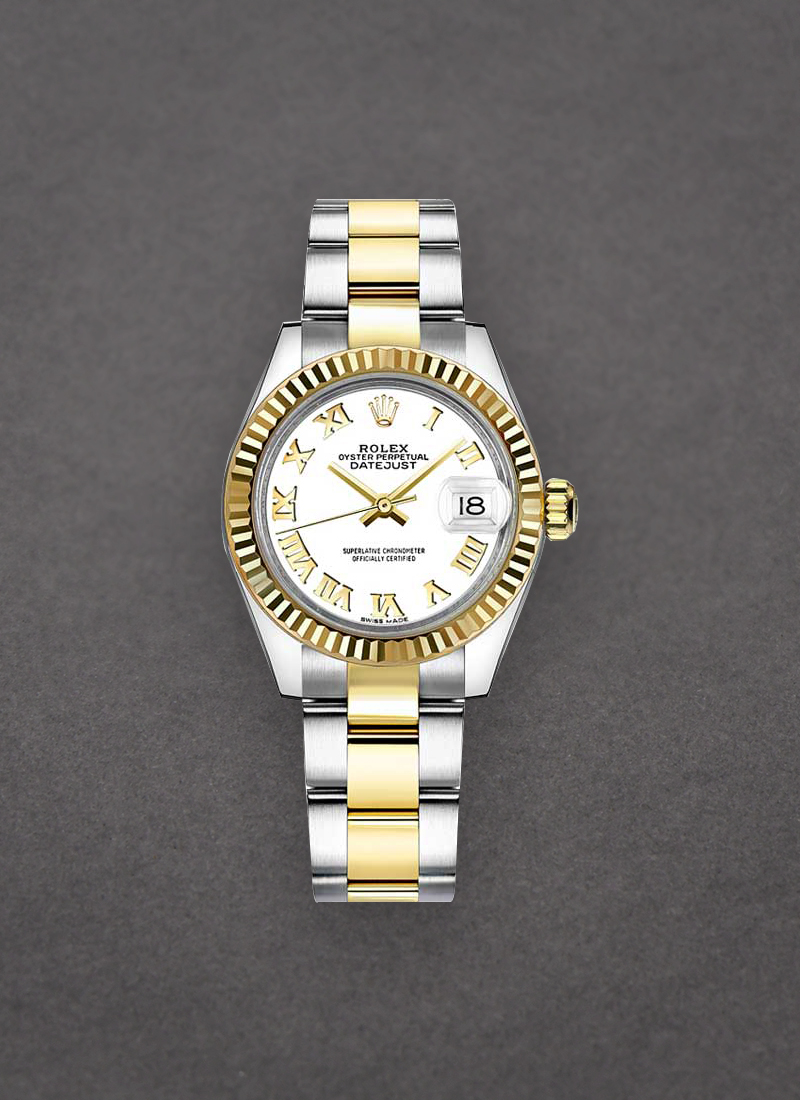 Pre-Owned Rolex Datejust 26mm in Steel with Yellow Gold Fluted Bezel