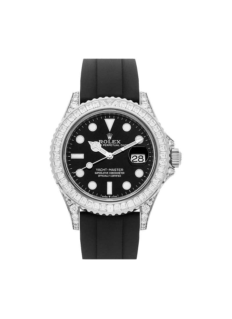 Pre-Owned Rolex Yachtmaster 42mm in White Gold with Diamond Bezel & Lugs