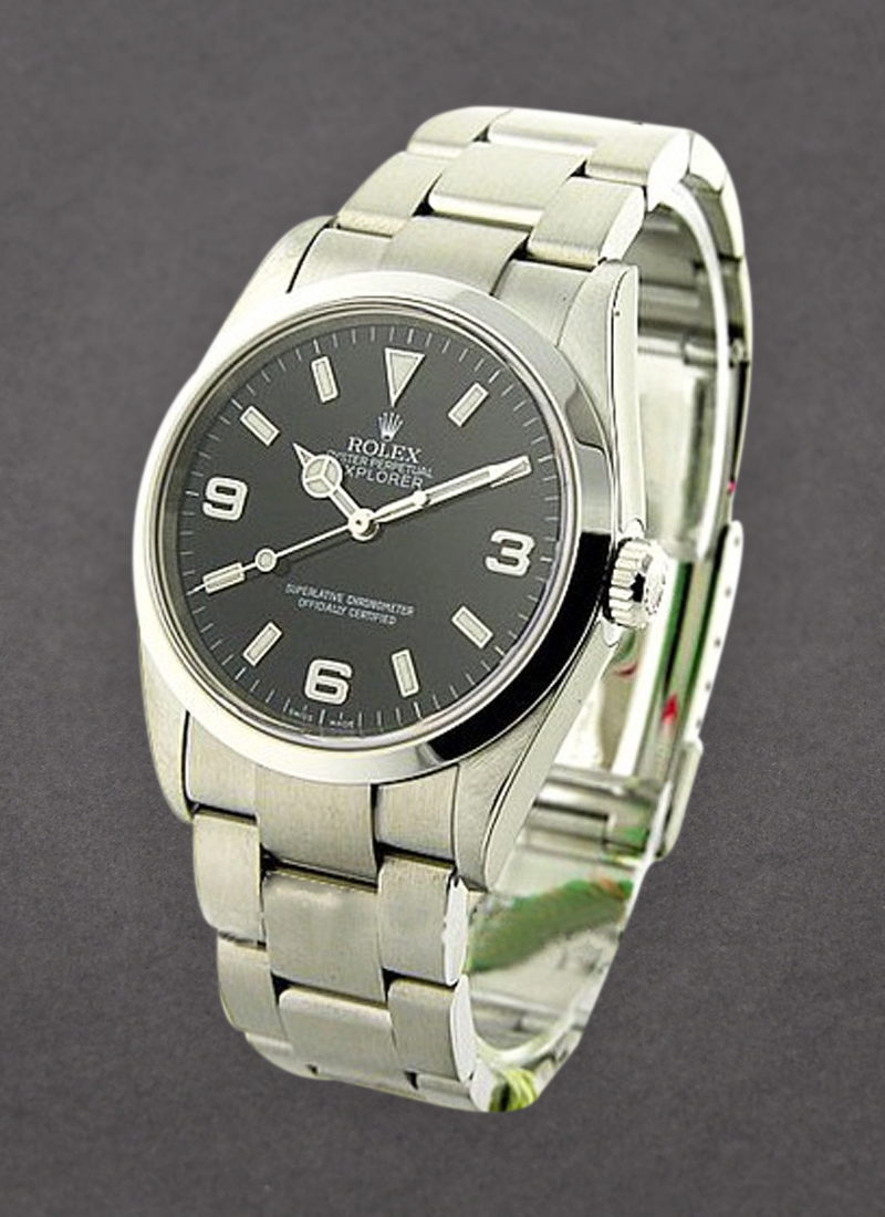 Pre-Owned Rolex Explorer I 36mm in Steel with Smooth Bezel