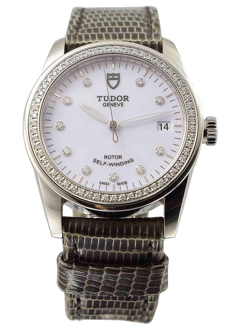 Tudor Glamour Date 36mm Automatic in Steel with Diamond Bezel