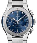 Classic Fusion 45mm Chronograph in Titanium on Titanum Bracelet with Blue Dial