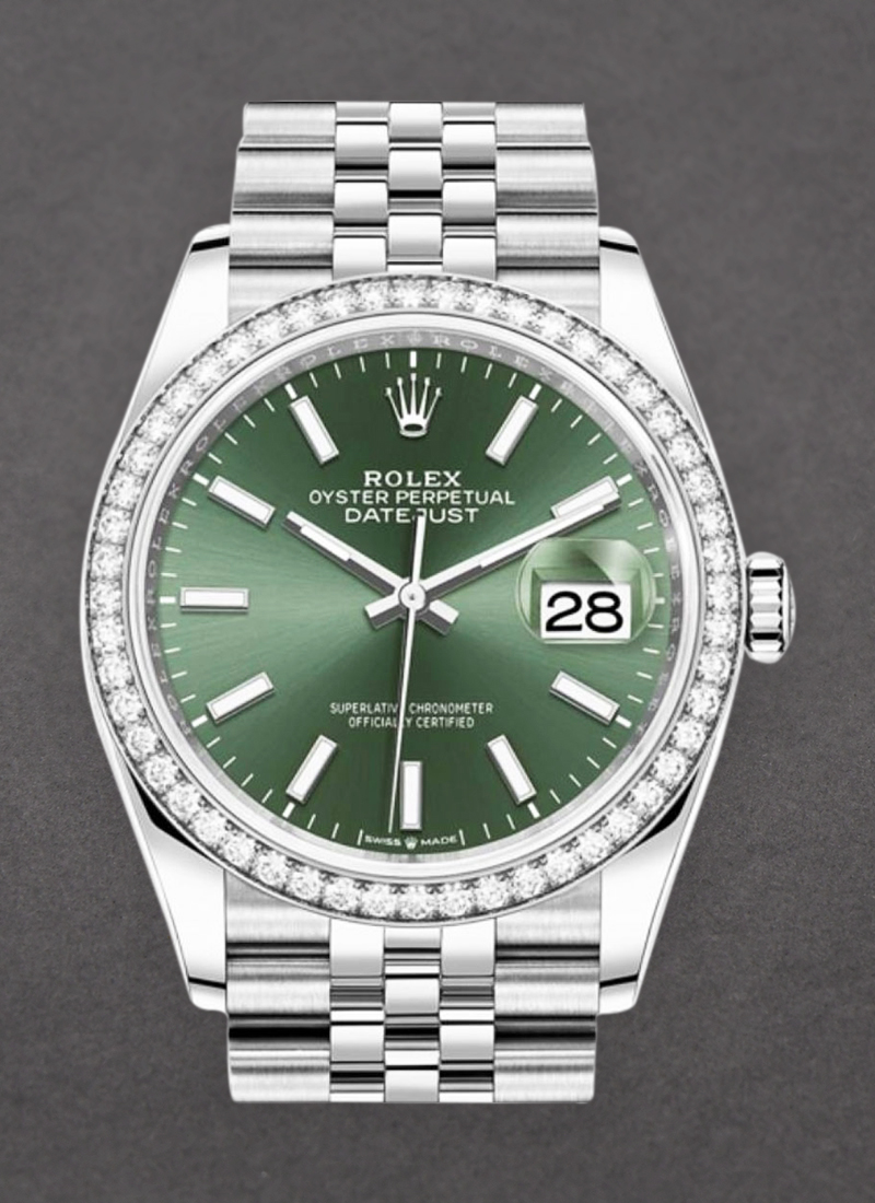 Pre-Owned Rolex Datejust 36mm in Steel with Diamond Bezel