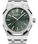 Royal Oak 41mm in Steel on Steel Bracelet with Green Dial