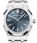 Royal Oak 41mm Automatic in Steel on Steel Bracelet with Blue Dial