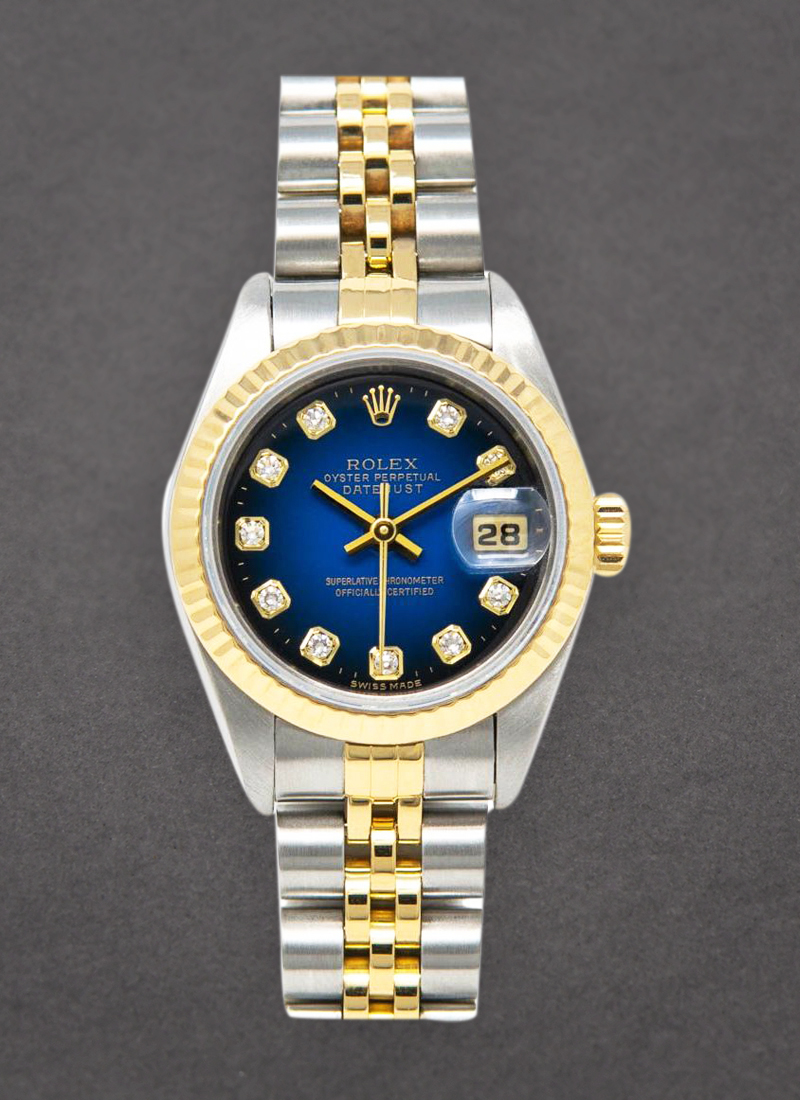 Pre-Owned Rolex Datejust Ladys 26mm in Steel with Yellow Gold Fluted Bezel