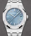 Royal Oak 37mm in Steel on Steel Bracelet with Ice Blue Dial