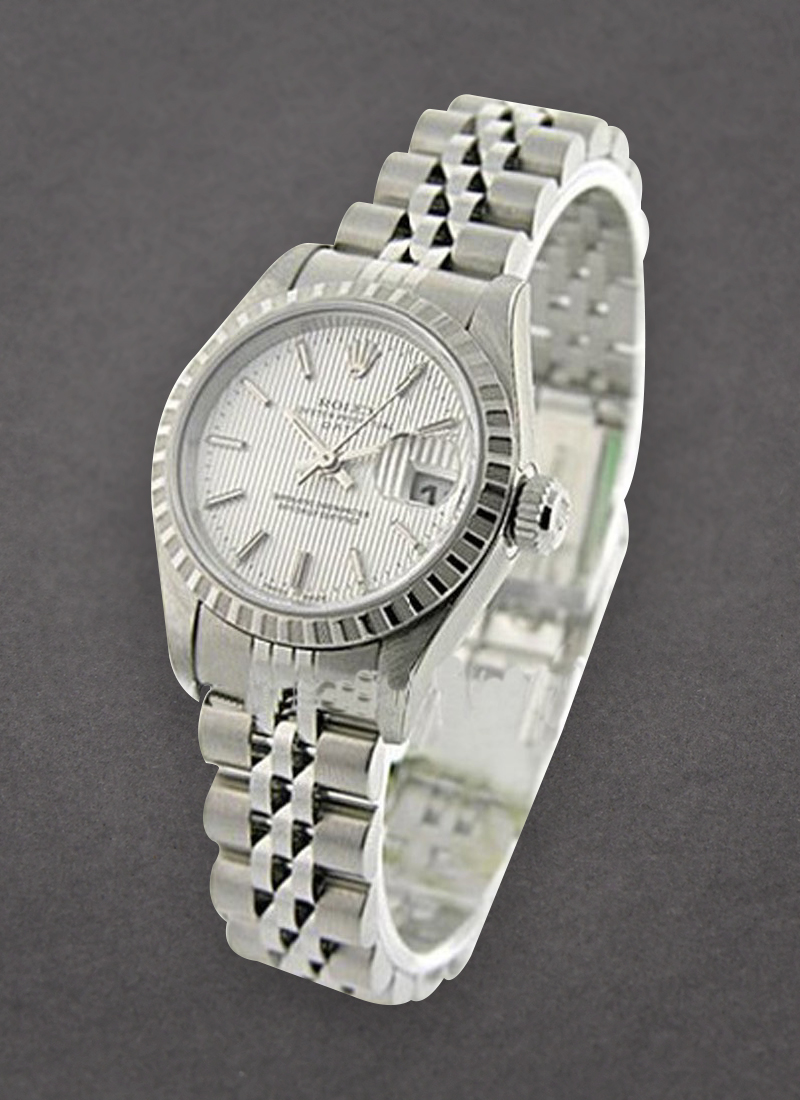 Pre-Owned Rolex Lady''s Date - 26mm - Engine Turned Bezel