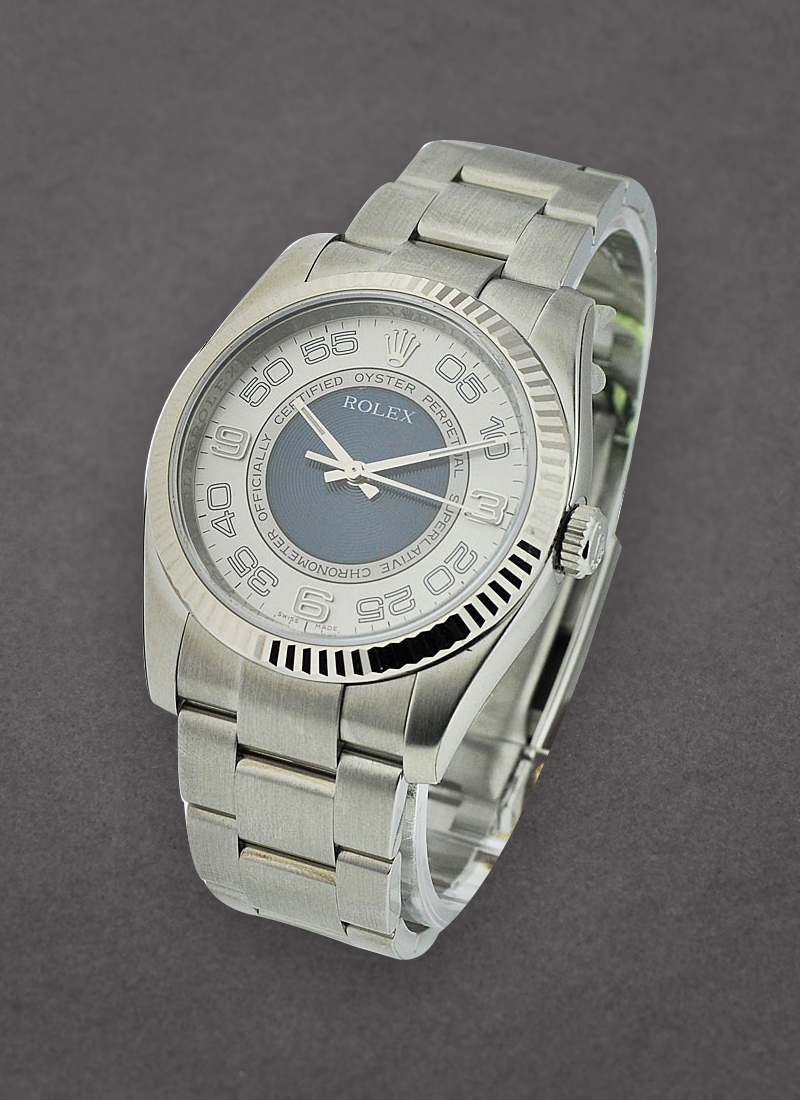 Pre-Owned Rolex Oyster Perpetual No Date 36mm  in Steel with Fluted Bezel