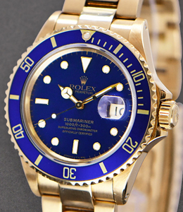 Submariner Ref 16808 Blue Non-Nipple Dial on Oyster Bracelet