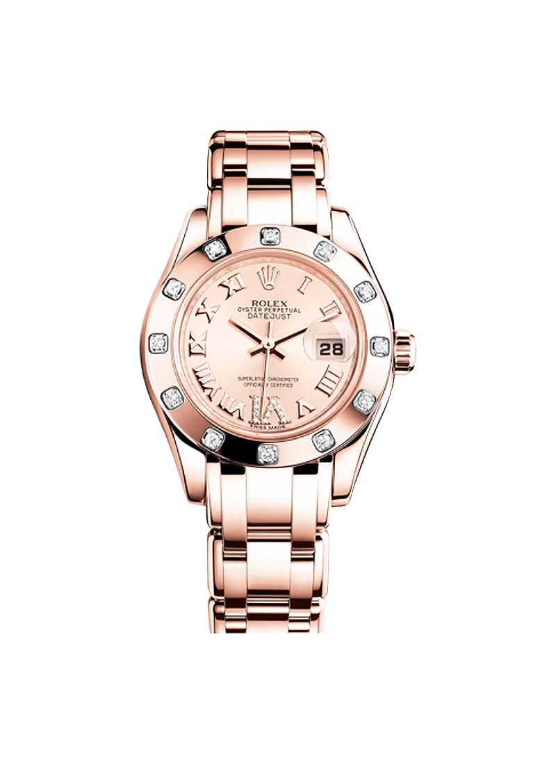 Pre-Owned Rolex Masterpiece in Rose Gold with 12 Diamond Bezel