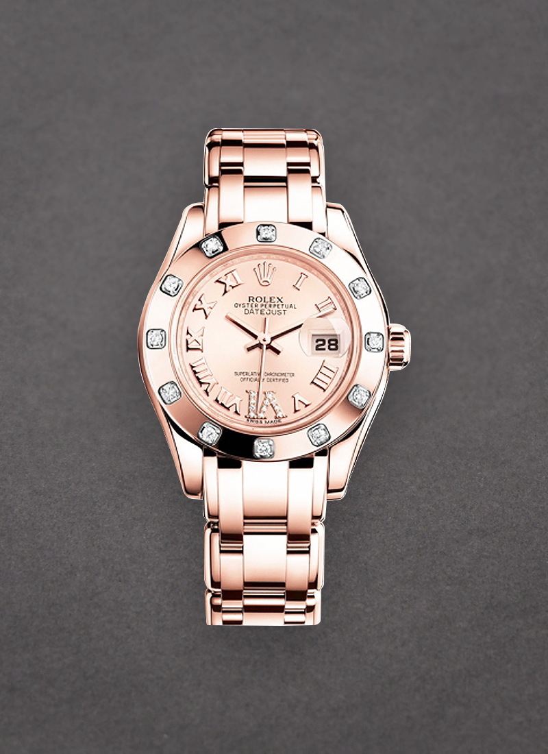 Pre-Owned Rolex Masterpiece in Rose Gold with 12 Diamond Bezel