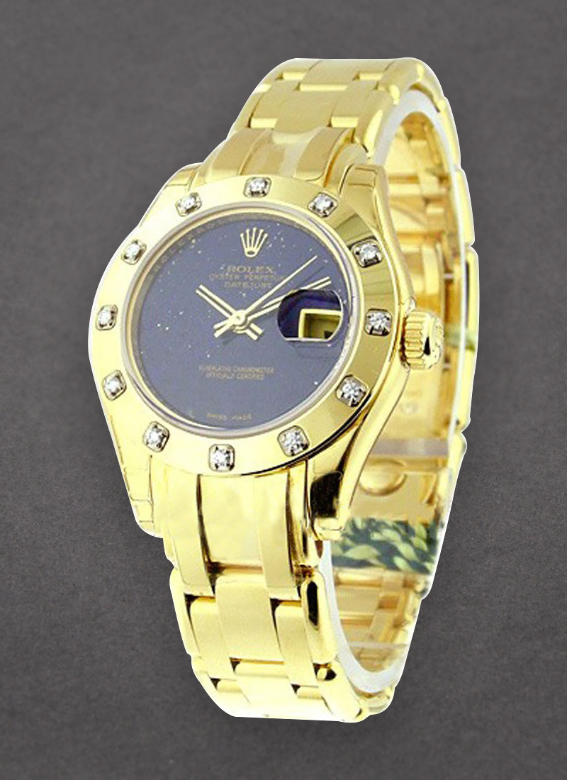 Pre-Owned Rolex Masterpiece Lady's in Yellow Gold with 12 Diamond Bezel