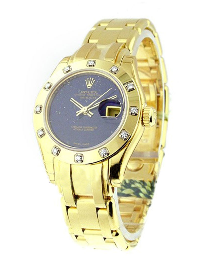 Pre-Owned Rolex Masterpiece Lady's in Yellow Gold with 12 Diamond Bezel