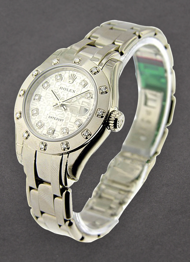 Pre-Owned Rolex Masterpiece 29mm in White Gold with 12 Diamond Bezel