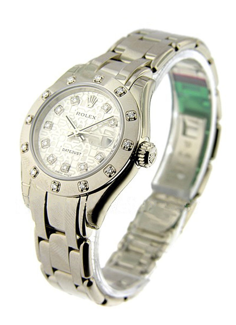 Pre-Owned Rolex Masterpiece 29mm in White Gold with 12 Diamond Bezel