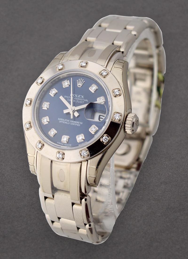 Pre-Owned Rolex Masterpiece 29mm in White Gold with 12 Diamond Bezel