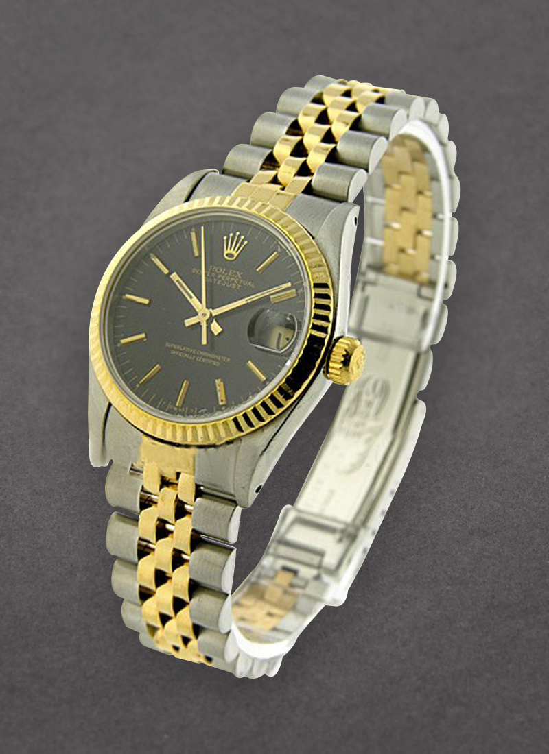 Pre-Owned Rolex Mid Size Datejust - Steel with Yellow Gold Fluted Bezel