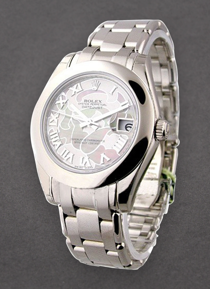 Pre-Owned Rolex Masterpiece Pearlmaster in White Gold with Smooth Bezel