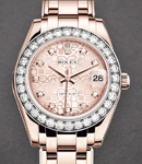 Masterpiece Midsize in Rose Gold with Diamond Bezel on Pearlmaster Bracelet with Pink Jubilee Diamond Dial