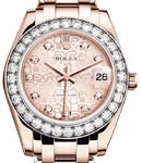 Masterpiece Midsize in Rose Gold with Diamond Bezel on Pearlmaster Bracelet with Pink Jubilee Diamond Dial