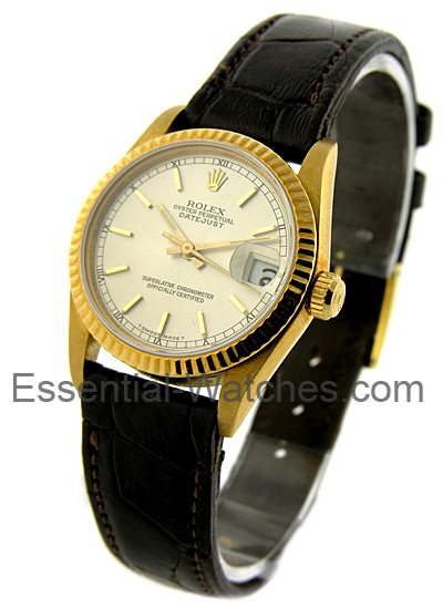 Pre-Owned Rolex Midsize - 30mm - President - Yellow Gold - Fluted Bezel