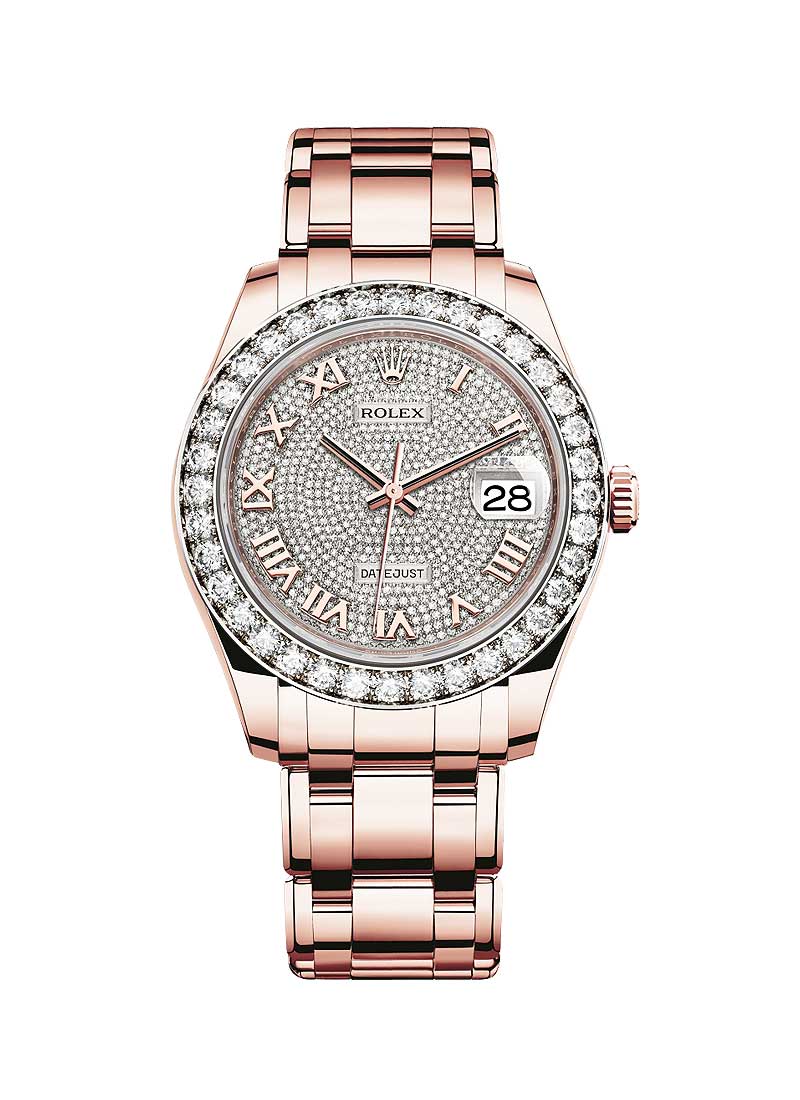 Pre-Owned Rolex Perpertual Pearlmaster 39mm in Rose Gold with Diamond Bezel