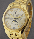 Ref 5036/1J - Annual Calendar with Moon in Yellow Gold on Yellow Gold Bracelet with White Dial Discontinued