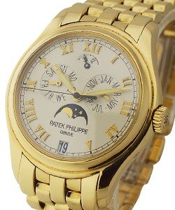 Ref 5036/1J - Annual Calendar with Moon in Yellow Gold on Yellow Gold Bracelet with White Dial Discontinued